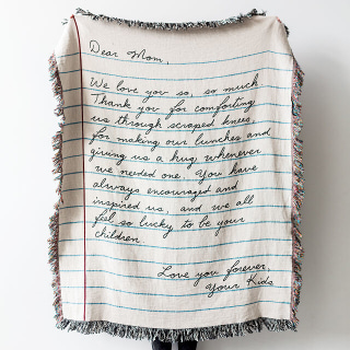 Personalized Handwritten Letter Blanket