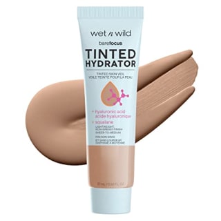 Wet n Wild Bare Focus Tinted Hydrator Matte Natural Finish, Oil-Free Tinted Face Moisturizer Makeup, Hyaluronic Acid, Squalane, Sheer To Medium Coverage, Medium Deep