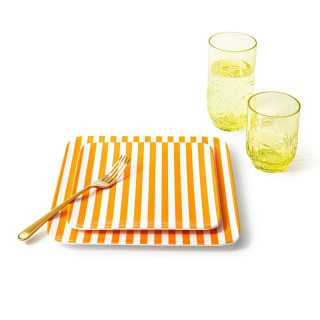 8.5" Striped Melamine Salad Plate