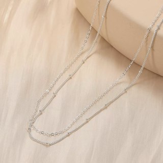 Dainty Silver-Plated Layered Necklace