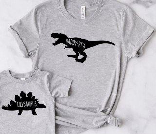 Dad and Baby Matching Dinosaur Shirts