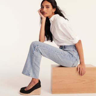 Seville espadrille wedges in canvas