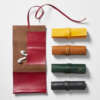 Mark &amp; Graham Leather Charger Roll Up