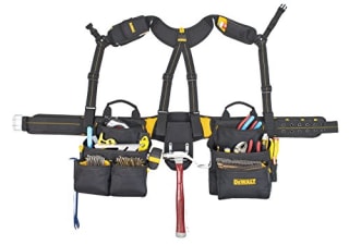 DEWALT DG5617 20-Pocket Pro Framer's Combo Apron Tool Belt and Yoke-style Suspenders Black