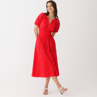 Provence Smocked-Waist Midi Dress