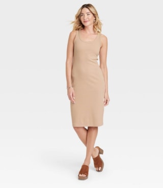 Ribbed Midi T-Shirt Dress