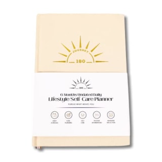 Self-Care Planner by Journey 180 Planner: 6-Month Undated A5 Daily Life Planner and Journal | Habit Tracking, Gratitude, Affirmations, Reflection, Goals, Productivity, Wellness (Ivory)