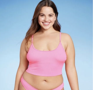 Ribbed Longline Bralette Bikini Top