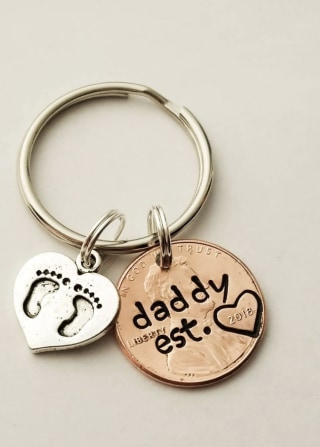 Personalized Daddy Penny Keychain