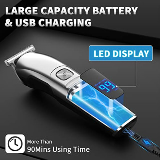 Ufree Beard Trimmer for Men, Waterproof Electric Hair Trimmer Beard Grooming Kit Mustache Nose Hair Trimmer Body Shaver, Cordless Hair Clippers Electric Razor for Men, Gifts for Men Father