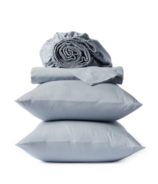 Crinkled Organic Cotton Percale Sheet Set