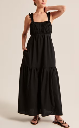 Bow Back Poplin Maxi Dress