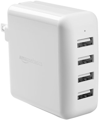 AmazonBasics 40W 4-Port USB Wall Charger