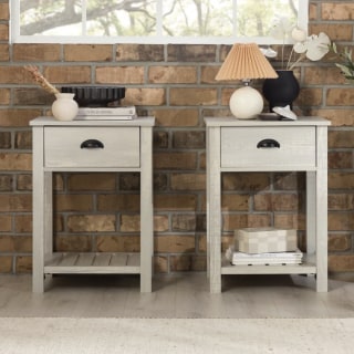 One-Drawer Farmhouse Nightstand (Set of 2)