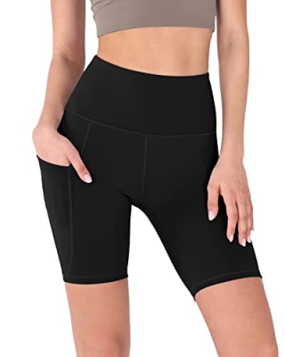 Women's High Waisted Biker Shorts with Pockets