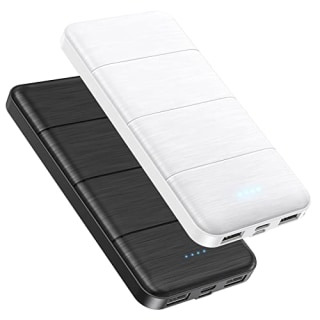 UYAYOHU Portable-Charger-Power-Bank - 15000mAh 2 Pack Power Bank Dual USB Output 5V3.1A Fast Charging Portable Charger Compatible with All USB Devices and Smartphones (Black White)