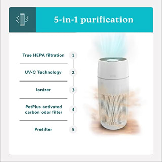 HoMedics TotalClean PetPlus 5-in-1 Air Purifierwith UV-C Light