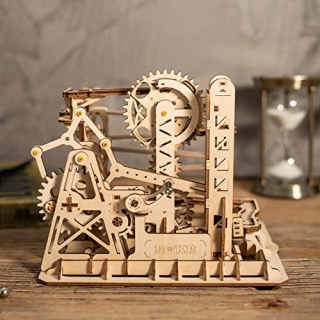 ROKR Marble Run 3D Wooden Puzzles Model Building Kits for Adults - Educational Project Brain Teaser, DIY Crafts for Adults & Kids (Ladder)