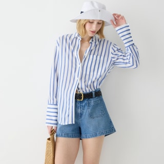 Gar?on cotton voile shirt in stripe