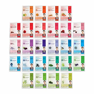 DERMAL 26 Combo Pack Collagen Essence Korean Face Mask (Red & Green) - Hydrating and Soothing Facial Mask with Panthenol - Hypoallergenic Self Care Sheet Mask for All Skin Types - Natural Home Spa Treatment Masks