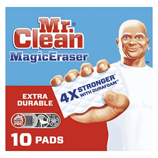 Mr. Clean Magic Eraser, Extra Durable Pro Version, Shoe, Bathroom, and Shower Cleaner, Cleaning Pads with Durafoam, 10 Count