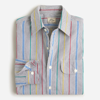 Cotton workshirt in stripe