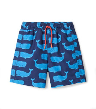 Hatley Boys' Swim Trunks, Block Whales