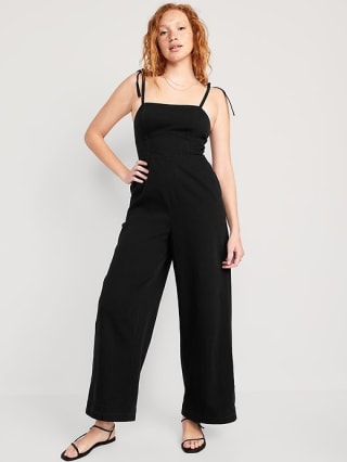 Tie-Shoulder Corset Cami Jumpsuit for Women