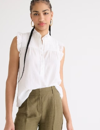 Garden top in soft gauze