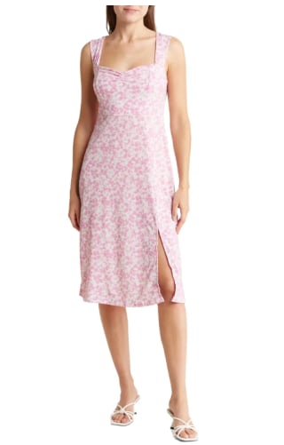 Floral Fit & Flare Midi Dress