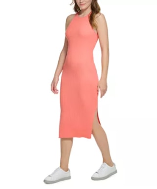 Sleeveless Ribbed Midi Dress