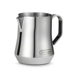 De'Longhi Stainless Steel Milk Frothing Pitcher, 12 ounce (350 ml), Barista Tool, Frother Jug for Espresso Machine Coffee Cappuccino Latte Art, DLSC0, 12 oz
