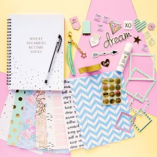 STMT DIY Journaling Set - Personalized Diary For Tweens & Teens - Personalize and Decorate Your Planner/Organizer/Diary - Journaling Kit For Kids Age 8, 9, 10, 11