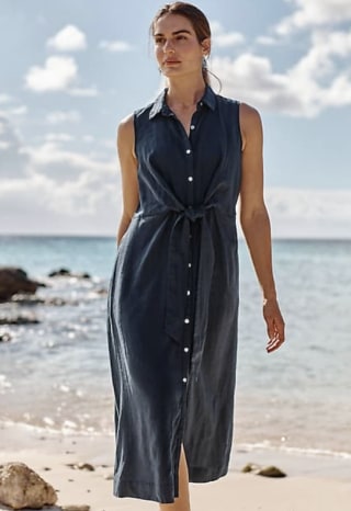 Tie-Front Shirtdress