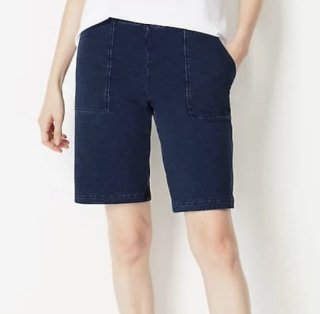 Pure Jill Indigo Knit Jean Shorts