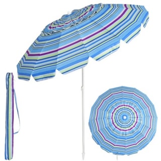 Costway 8 FT Beach Umbrella Outdoor Tilt Sunshade Sand Anchor W/Carry Bag
