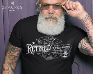 Funny Retirement Gift for Men, Retired 2022 Not My Problem Anymore, T-shirt Vintage Style, Retirement T-shirt, Retirement Shirts For Women