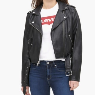 Levi's Faux Leather Belted Motorcycle Jacket