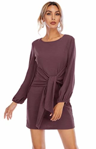 R.Vivimos Knitted Tie-Waist Sweater Dress