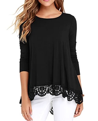 Qixing Lace-Trim Blouse