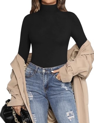MangoPop Mock Turtleneck Long-Sleeve Bodysuit