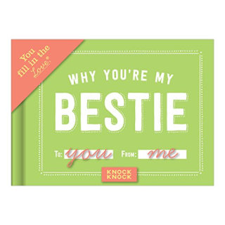 Knock Knock Why You're My Bestie Fill in the Love Book Fill-in-the-Blank Gift Journal, 4.5 x 3.25-Inches