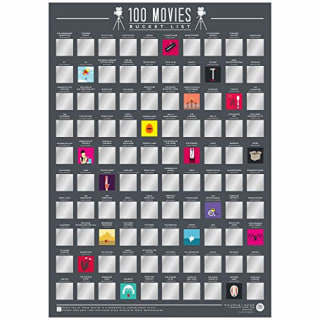 100 Movies Scratch Off Poster