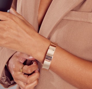 Gold Simple Thick Bangle