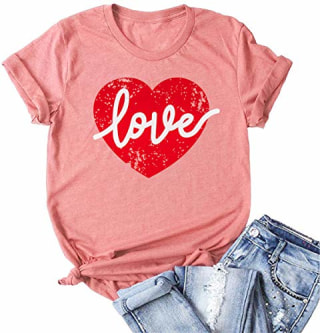 Beopjesk Women's Valentine's Day Graphic Tee