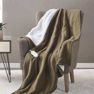Serta Fleece to Sherpa Heated Throw