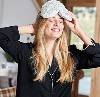 Marshmallow Gray Warmies Eye Mask