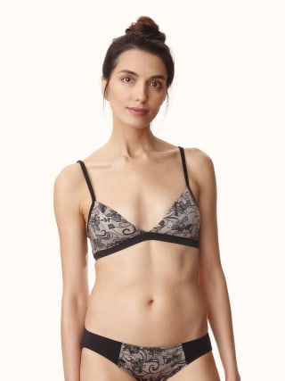 Lulalu Paige Microfiber Lace Print T-Shirt Bra