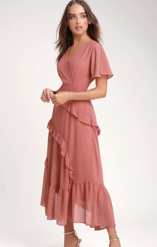 Next to You Ruffled Midi Dress