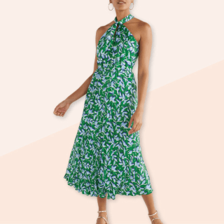 Keyhole Halter Neck Dress